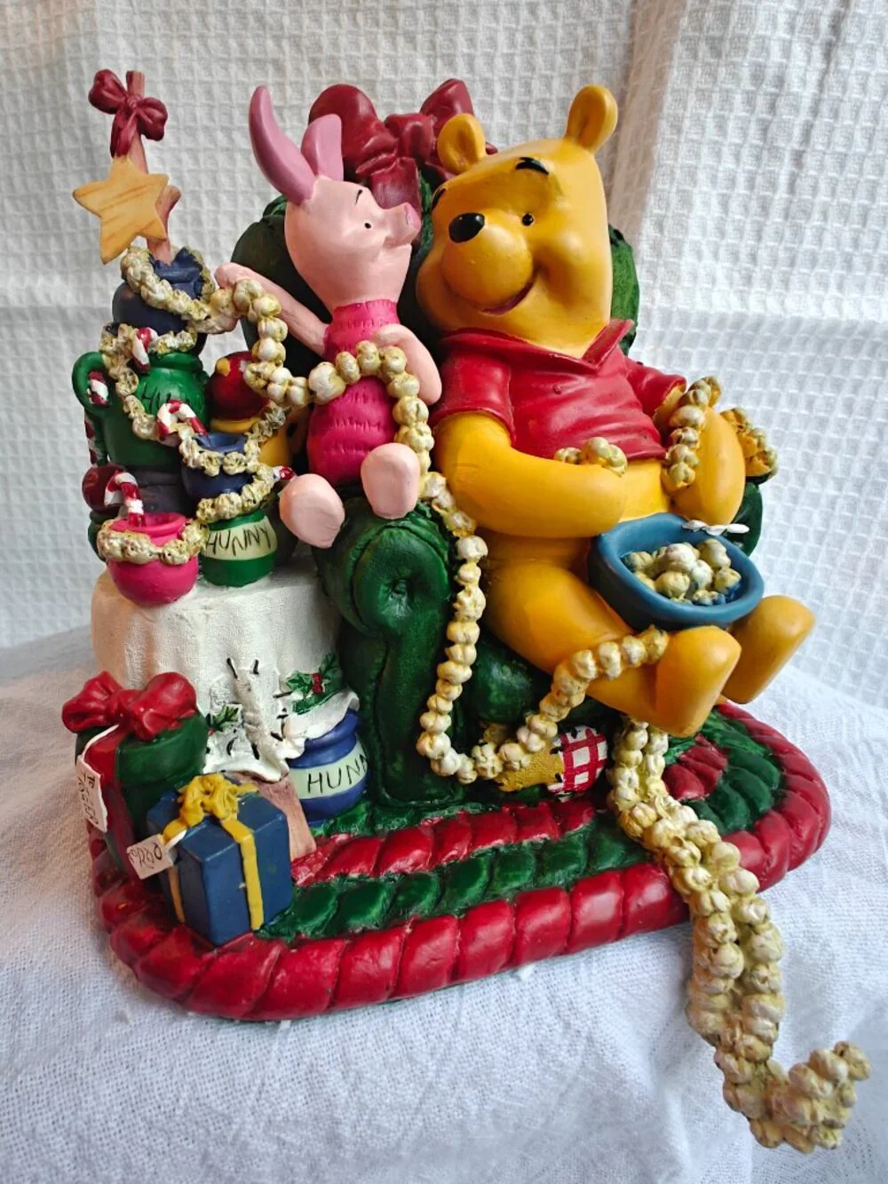 Vintage 1996 Disney Santa's Best Winnie the Pooh Piglet Stocking Hanger Holder